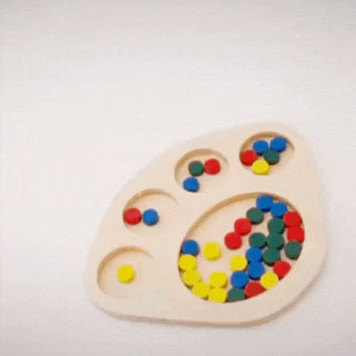 Montessori-Farbsortierbrett aus Holz für Kleinkinder