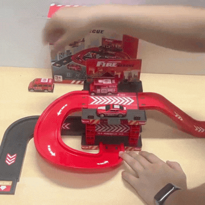 Dino Parken Schiene– Actionreiches Auto-Spielset für Kinder