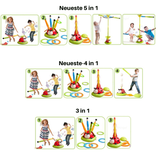 3-in-1 Ladybug Spielzeug: Springen, Werfen, Raketen!