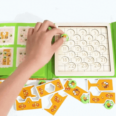 Kinder Holzspielzeug Magnetisches Biene Puzzle für Logik & Kreativität