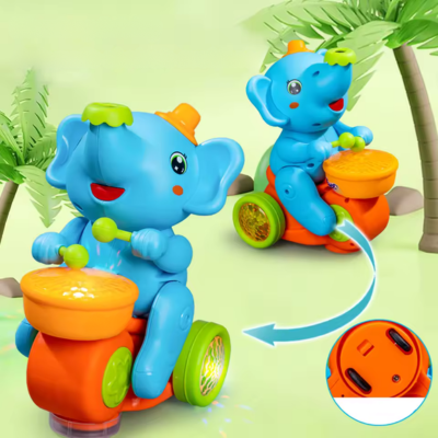Gehender Elefantentrommler – Interaktives Musikspielzeug für Babys