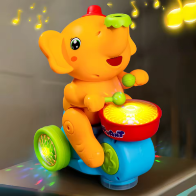 Gehender Elefantentrommler – Interaktives Musikspielzeug für Babys