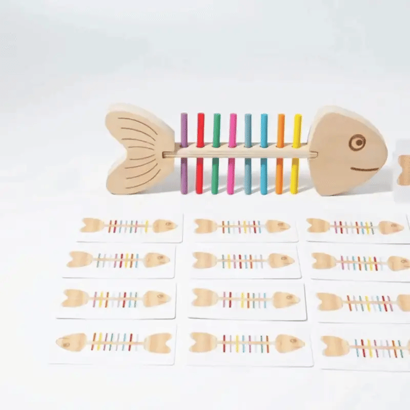 Montessori Farbzuordnung Holzspiel – Fördert Geschick & Konzentration