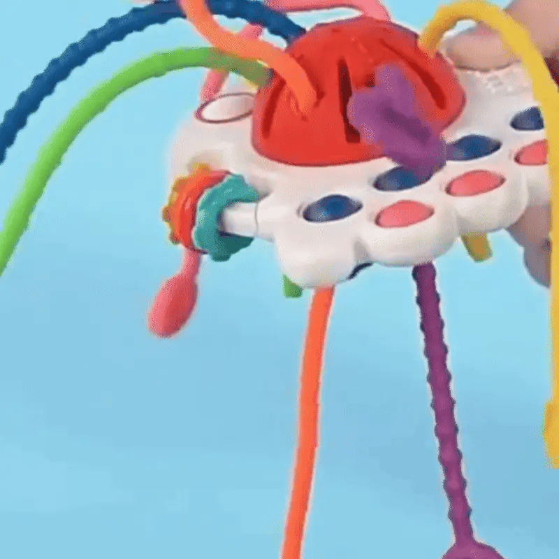 UFO Montessori Sensorisch Spielzeug – Schiebe und Ziehspaß für Kleinkinder