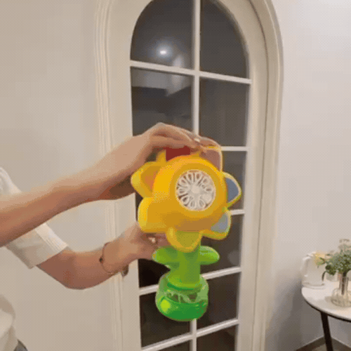 Tanzende Blubberblume mit Licht & Seifenblasen
