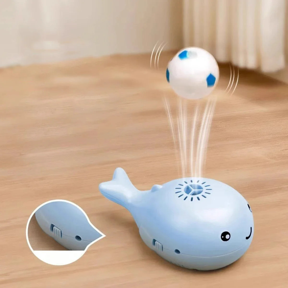Elektrisches Walspielzeug mit schwimmendem Ball und Doppellüfterfunktion