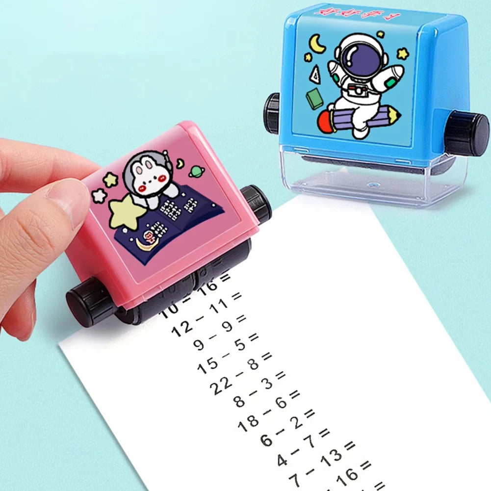 Rollenstempel für Mathematikübungen - Schnelle Mathefragen für Kinder