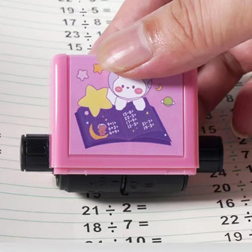 Rollenstempel für Mathematikübungen - Schnelle Mathefragen für Kinder