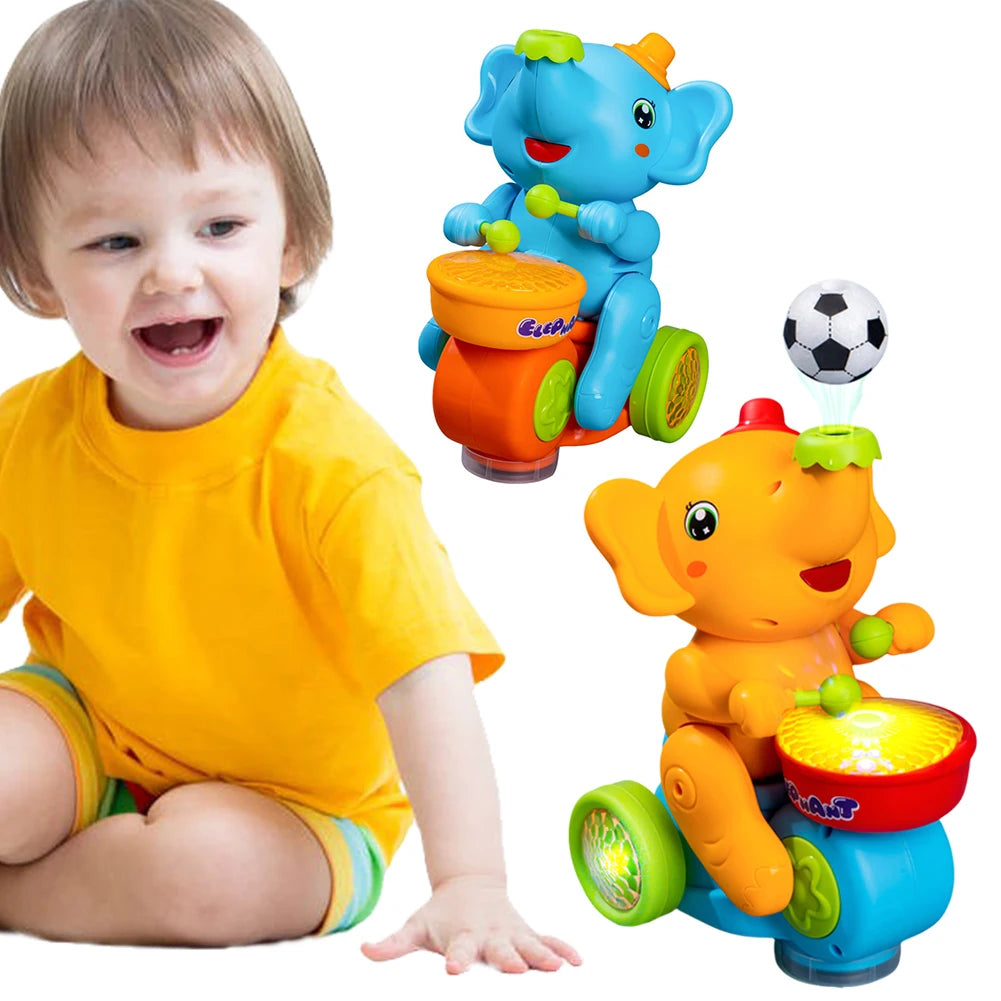 Gehender Elefantentrommler – Interaktives Musikspielzeug für Babys