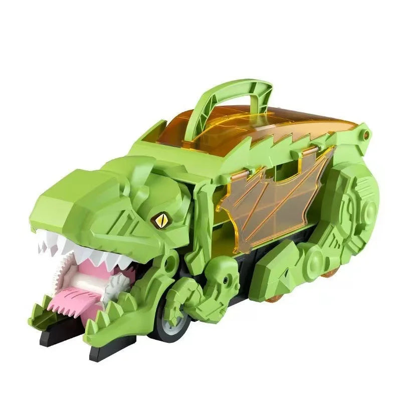 T-Rex Truck mit Rennbahn – Dinosaurier & Autos in Einem!