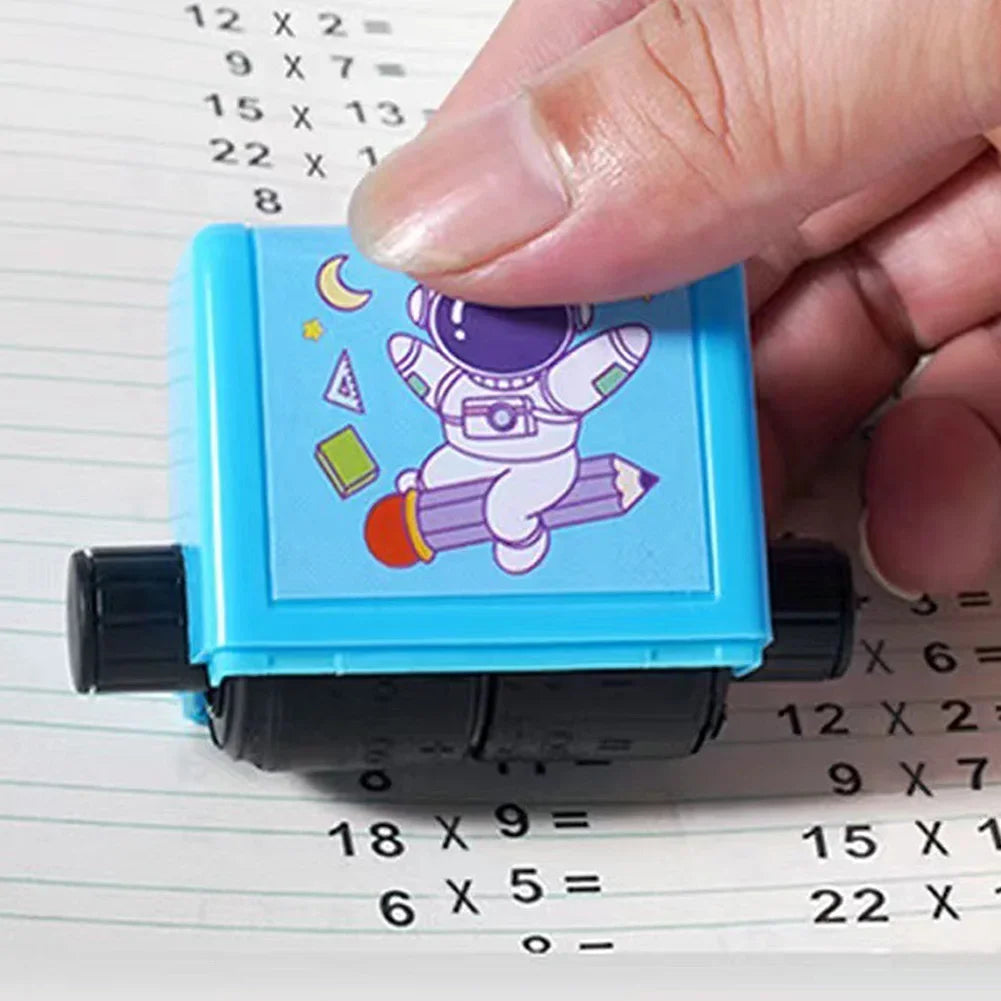 Rollenstempel für Mathematikübungen - Schnelle Mathefragen für Kinder