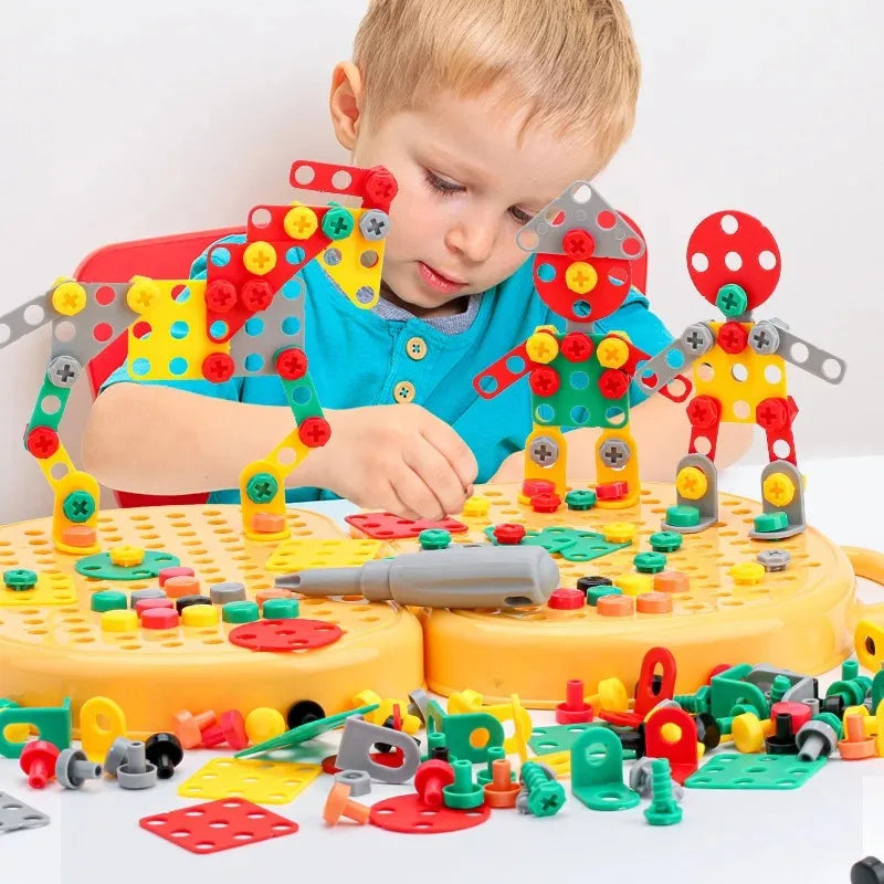 Kinder Werkzeug-Set mit E-Bohrer – Kreativ & Lernfördernd