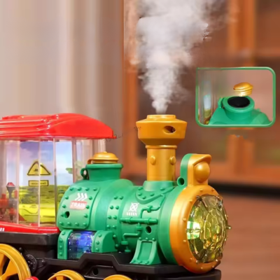 Elektrischer Dampfzug mit Rauch, Licht & Sound für Kinder