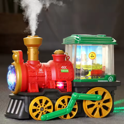 Elektrischer Dampfzug mit Rauch, Licht & Sound für Kinder