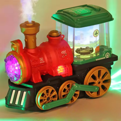 Elektrischer Dampfzug mit Rauch, Licht & Sound für Kinder