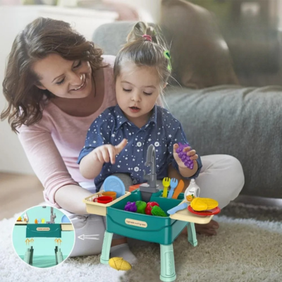 Realistisches Kinderküchen-Set mit fließendem Wasser & Zubehör