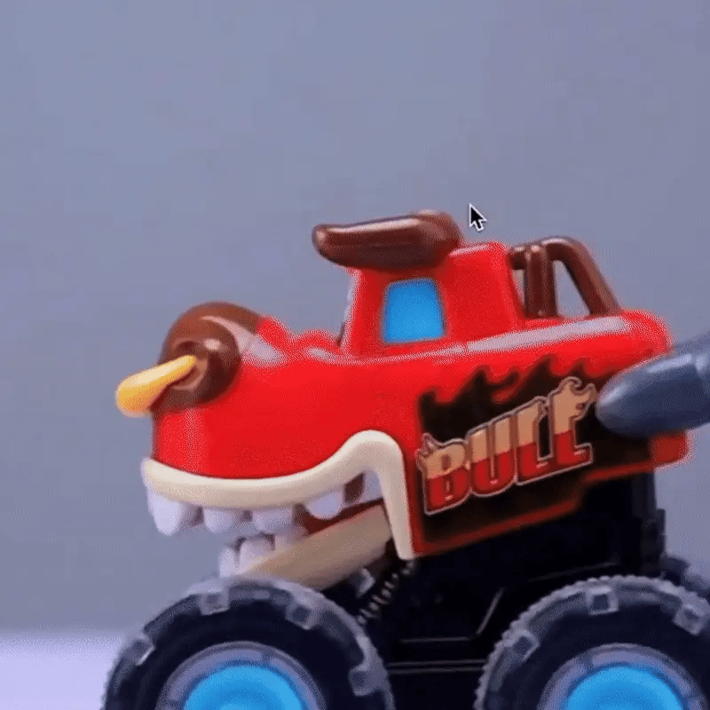 Leuchtender Monster-Truck mit Rückziehantrieb für Kinder