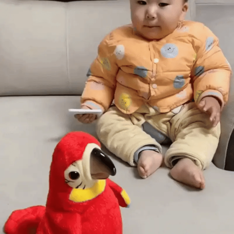 Lebensechte Papageienvogelpuppe – Perfektes Geschenk für Kinder