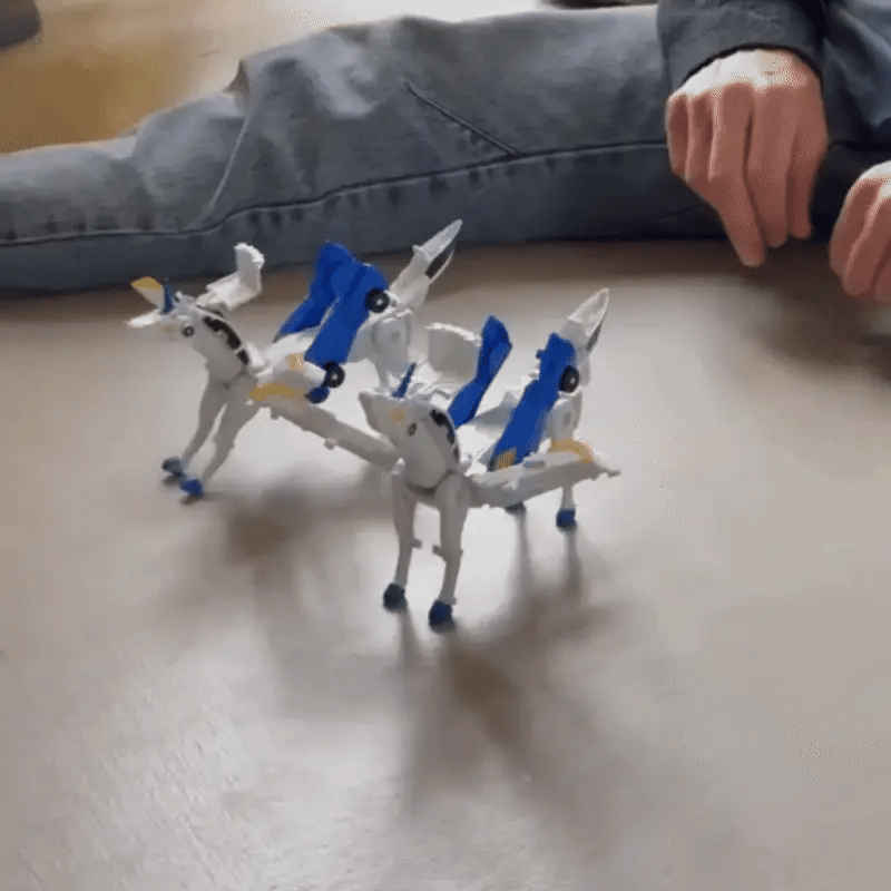 Pegasus Einhorn Spielzeugauto mit Figuren