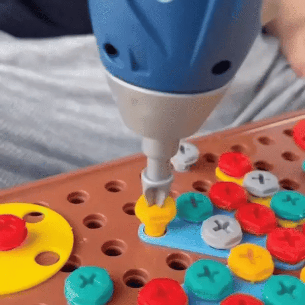 Kinder Werkzeug-Set mit E-Bohrer – Kreativ & Lernfördernd