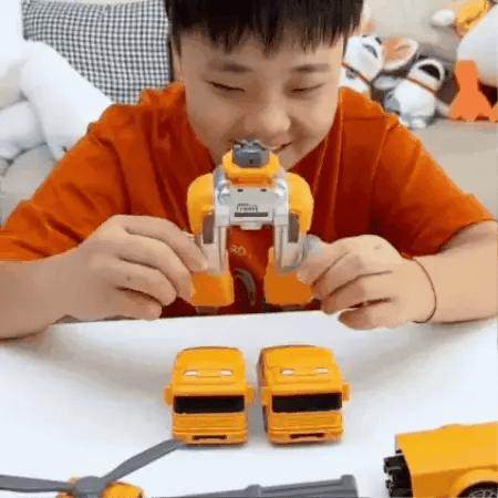 Magnetisches Bauset – Fahrzeuge & Roboter in einem!
