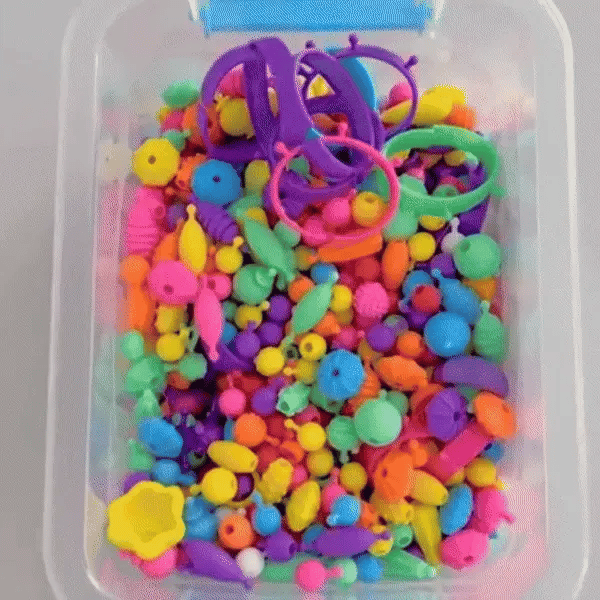 100-teiliges Pop-Perlen DIY-Schmuckset – Kreativer Prinzessinnen-Bastelspaß