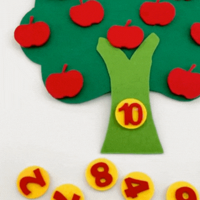 Montessori Filz-Puzzle Fruchtbaum– Kreatives Lernen & Spaß