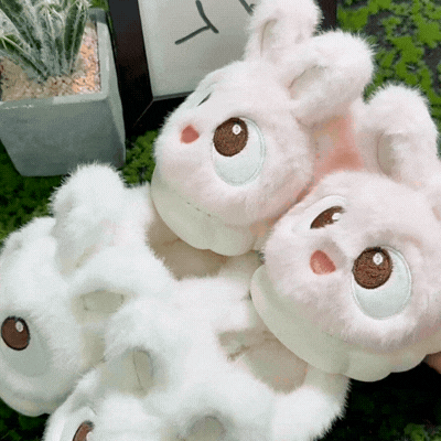 Flauschige Hase-Hausschuhe für Kinder – warm & bequem
