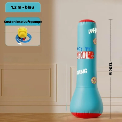 Aufblasbarer Boxsack für Kinder – Aktion, Spaß & Fitness zuhause Blau 120 cm
