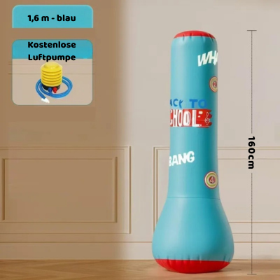 Aufblasbarer Boxsack für Kinder – Aktion, Spaß & Fitness zuhause Blau 160cm