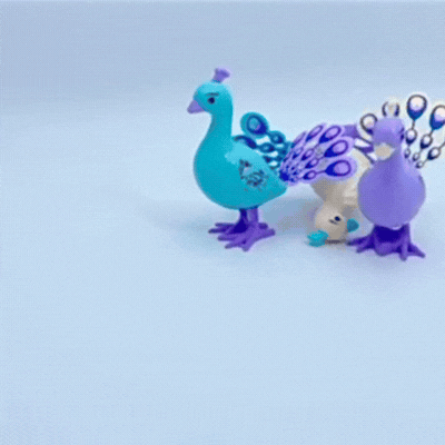 Klassischer Uhrwerk-Pfau – Kreatives Spielzeug ohne Batterien