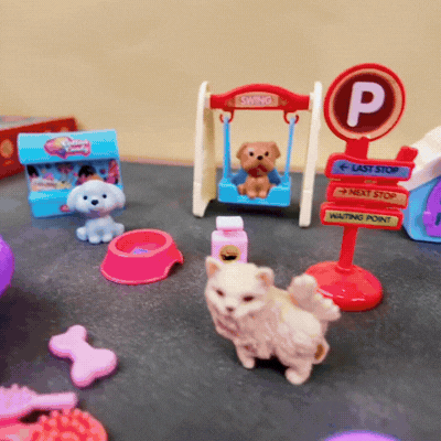 Spielzeug Haustierhaus für Kinder – Rollenspiel mit Hund & Katze