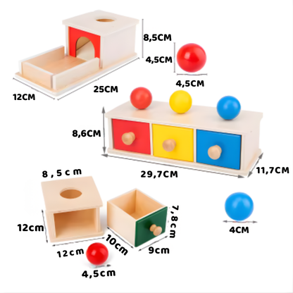 Montessori Schubladen-Spiel – Farben lernen mit Spaß & Logik!