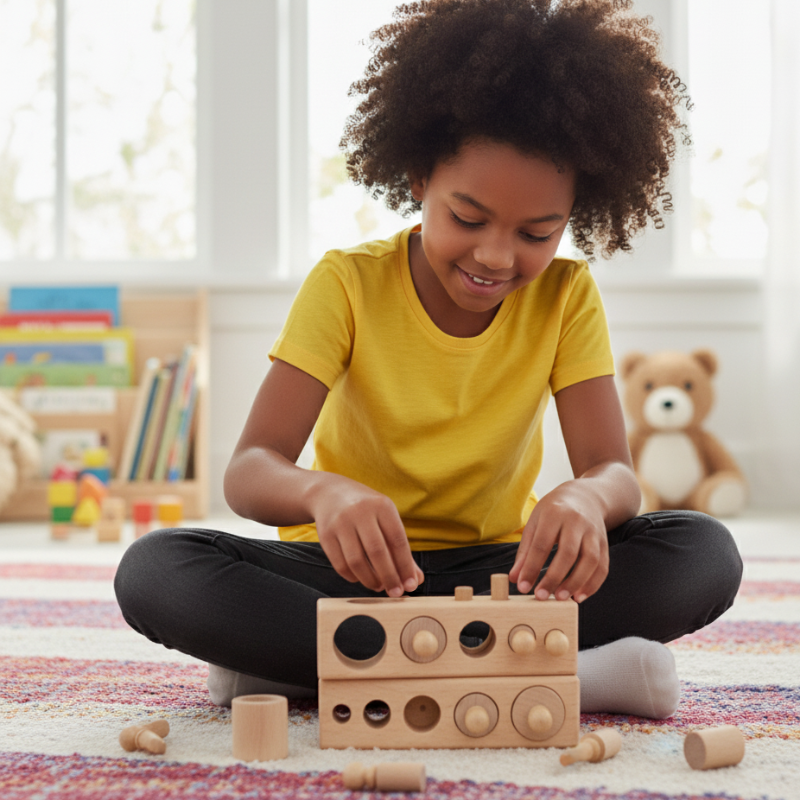 Montessori Lernspielzeug – Intelligentes Holzpuzzle für Kinder