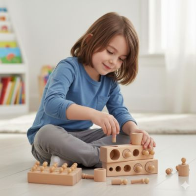 Montessori Lernspielzeug – Intelligentes Holzpuzzle für Kinder