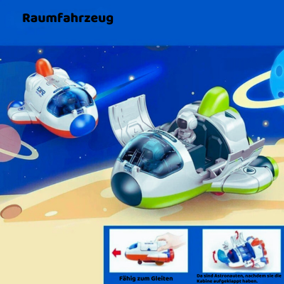 3-in-1 Weltraum Raketen-Spielset mit Astronaut