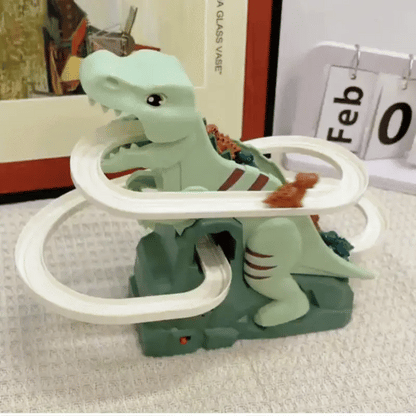 Dino-Abenteuer Rennbahn – Elektrische Spielbahn mit Musik & Bewegung für Kinder