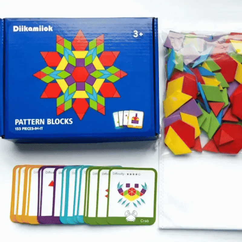 155-teiliger Montessori Holzpuzzle Satz – Lernen & Spielen