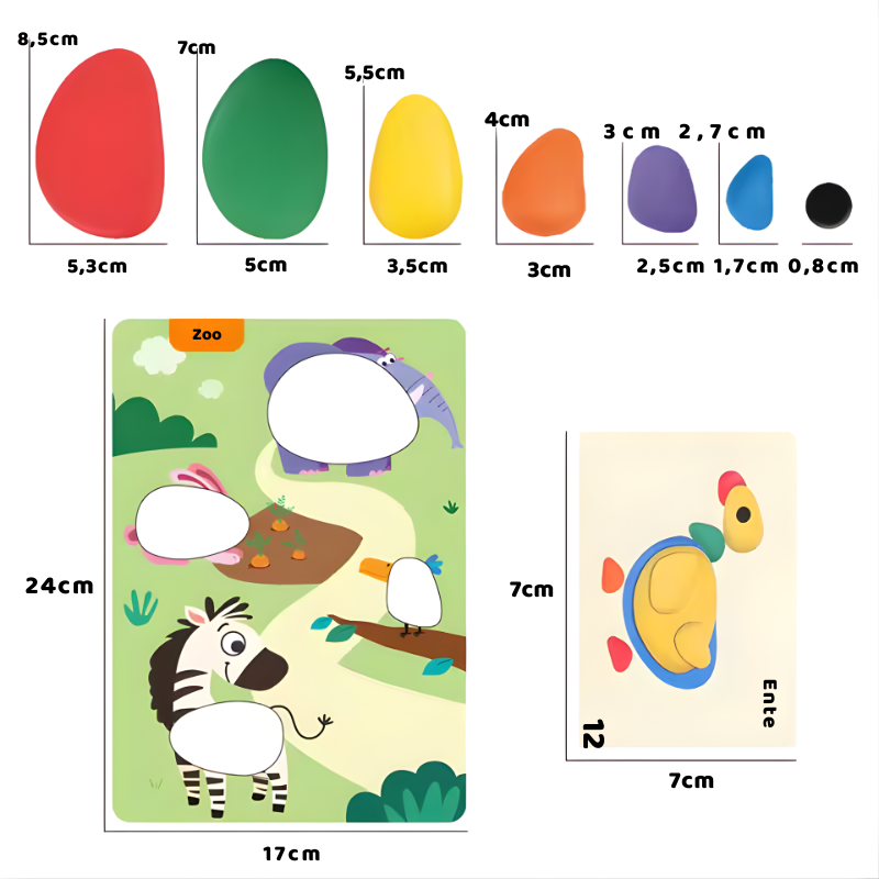 Rainbow Pebbles Montessori Lernspiel – Fördert Kreativität & Denken