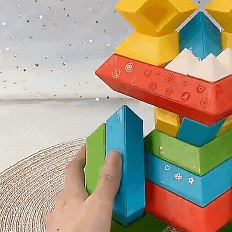 Montessori Pyramiden-Stacking Satz – 30 Bausteine für Kreativität