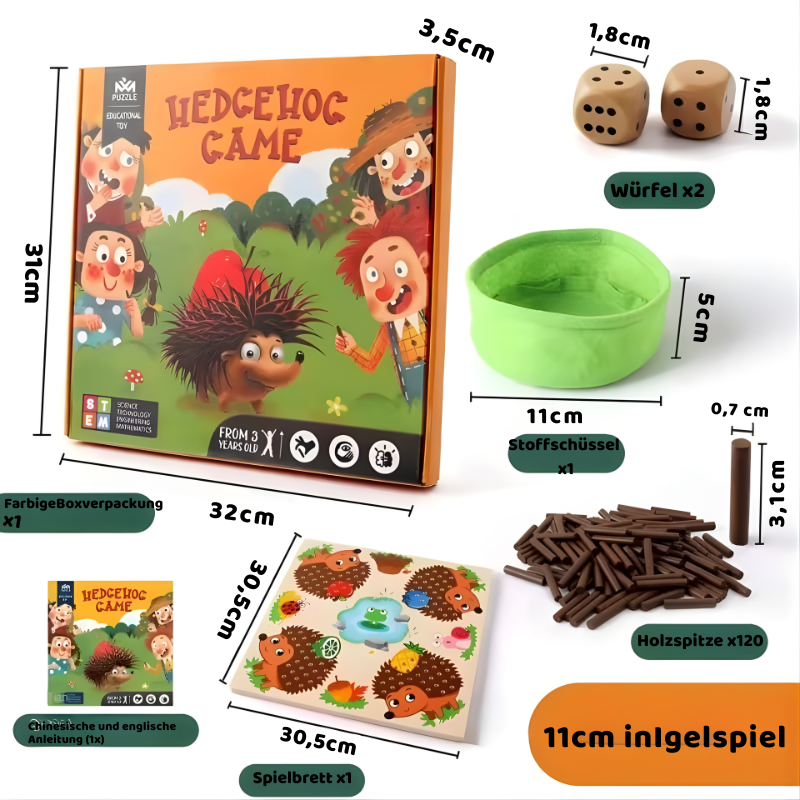 Montessori Igel-Steckspiel – Frühmathe & Feinmotorik fördern