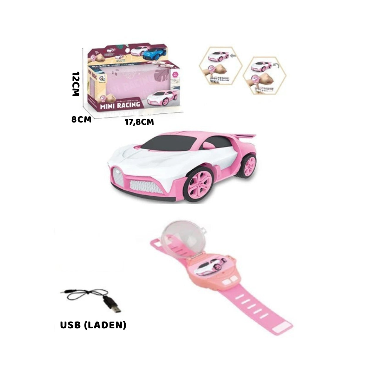 Mini-Auto am Handgelenk – Steuer-Spaß & Technik in Einem!