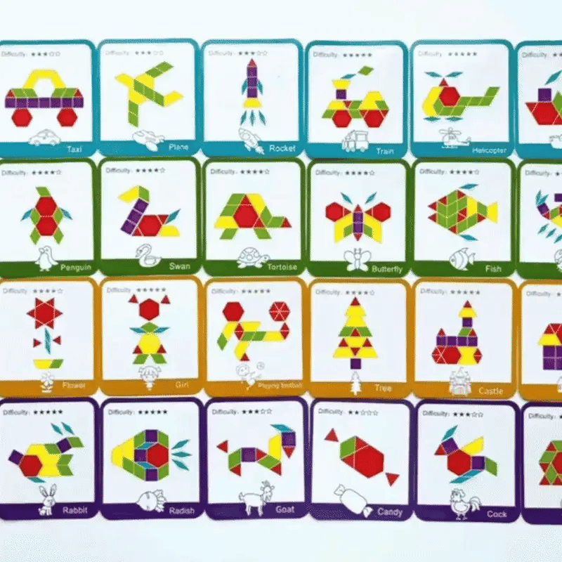 155-teiliger Montessori Holzpuzzle Satz – Lernen & Spielen