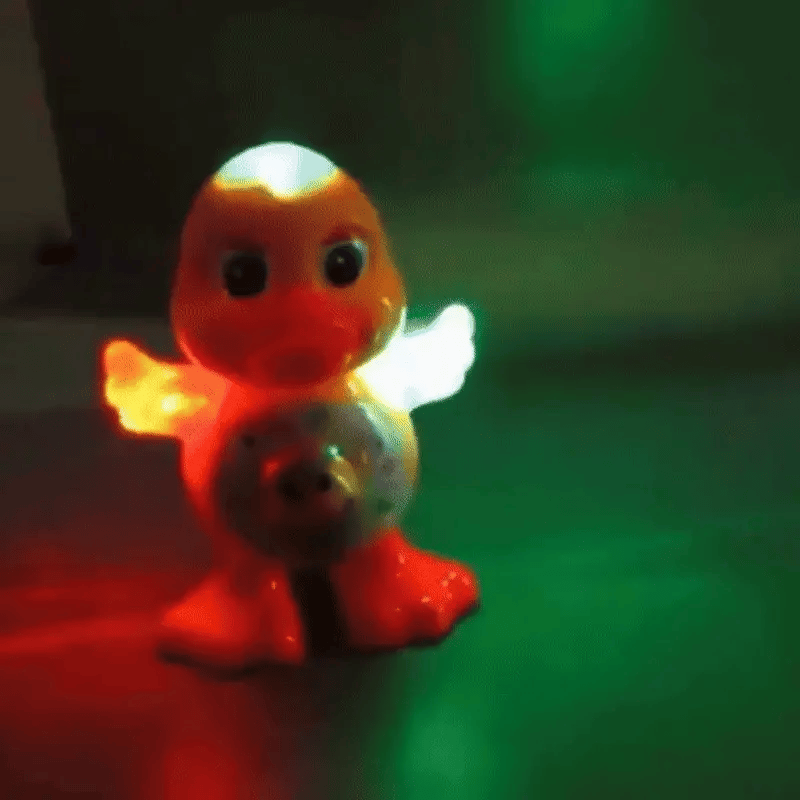 Lustige Tanzente mit Musik und blinkenden Lichtern