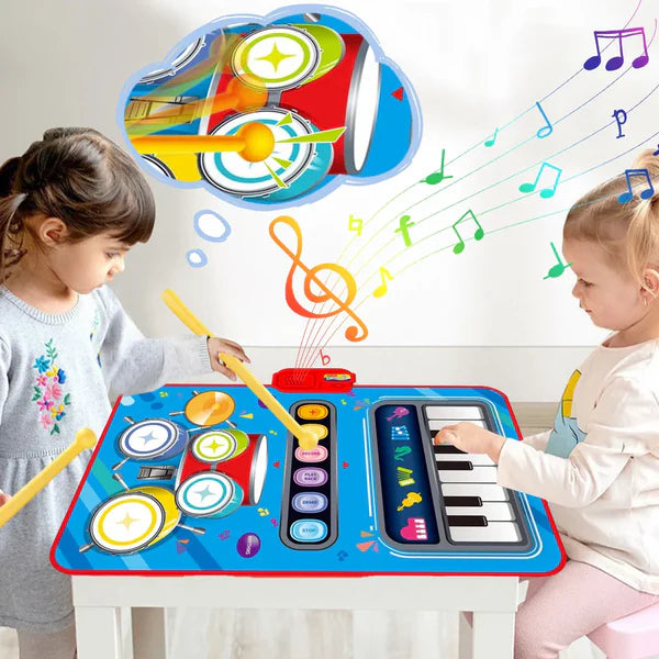 2-in-1 Musikmatte für Kinder – Tanzen, Trommeln & Lernen