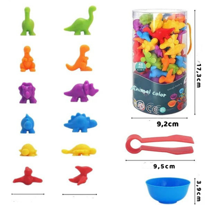Montessori Regenbogen Tiere – Sortieren, Zählen & Lernen
