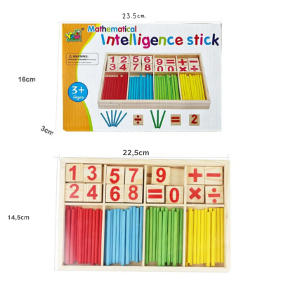 Montessori Zählen Stöcke– Mathe lernen mit Freude & Farbe!