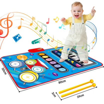 2-in-1 Musikmatte für Kinder – Tanzen, Trommeln & Lernen