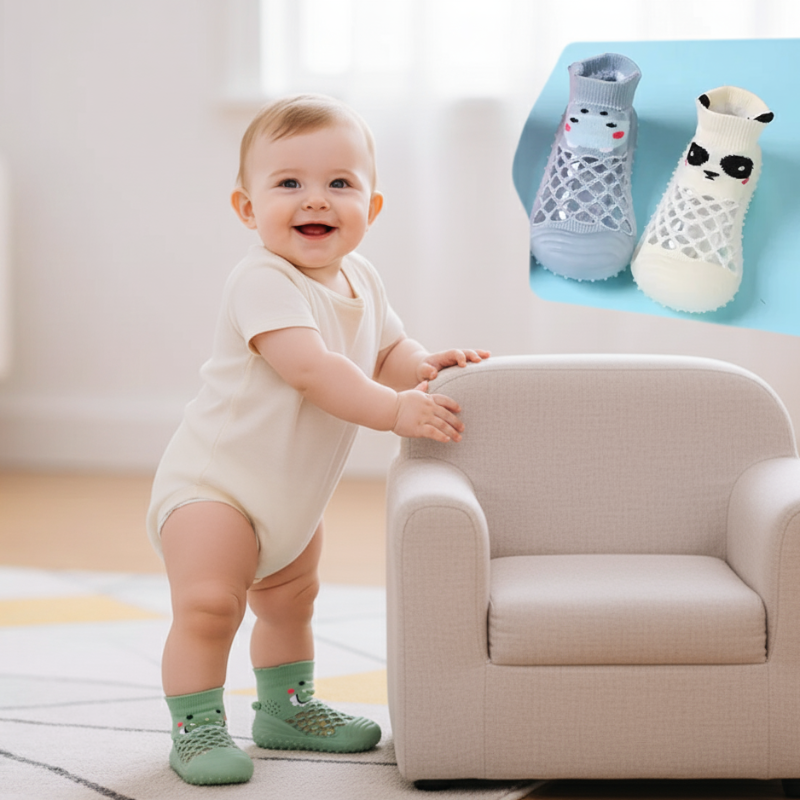 Rutschfeste Babyschuhe – Weich, Atmungsaktiv & Bequem für Erste Schritte