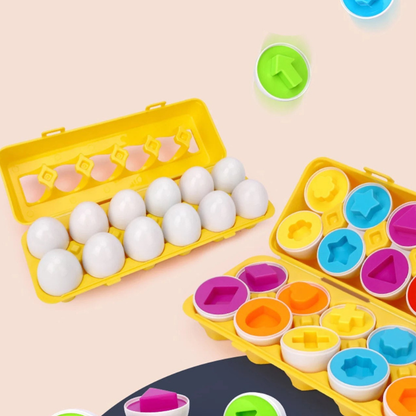 Montessori Schlau Eier – Farben & Formen spielerisch lernen! 12 Stück